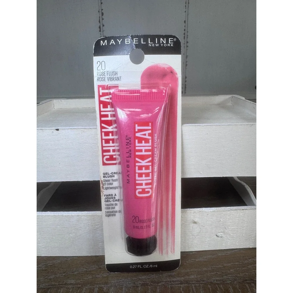 Maybelline Cheek Heat Gel-Cream Blush 20 Rose Flush Sheer Lightweight 0.27oz New